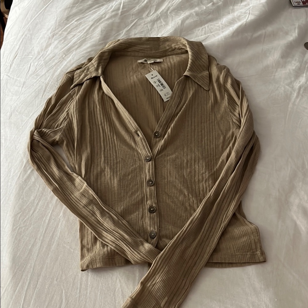 Madewell Tan Button Down Shirt
